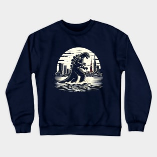 Vintage Godzilla Awakens: The Ultimate Sci-Fi Gift Crewneck Sweatshirt